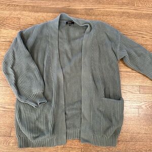 Quince 100% Cotton Oversized Cardigan - Sage Green